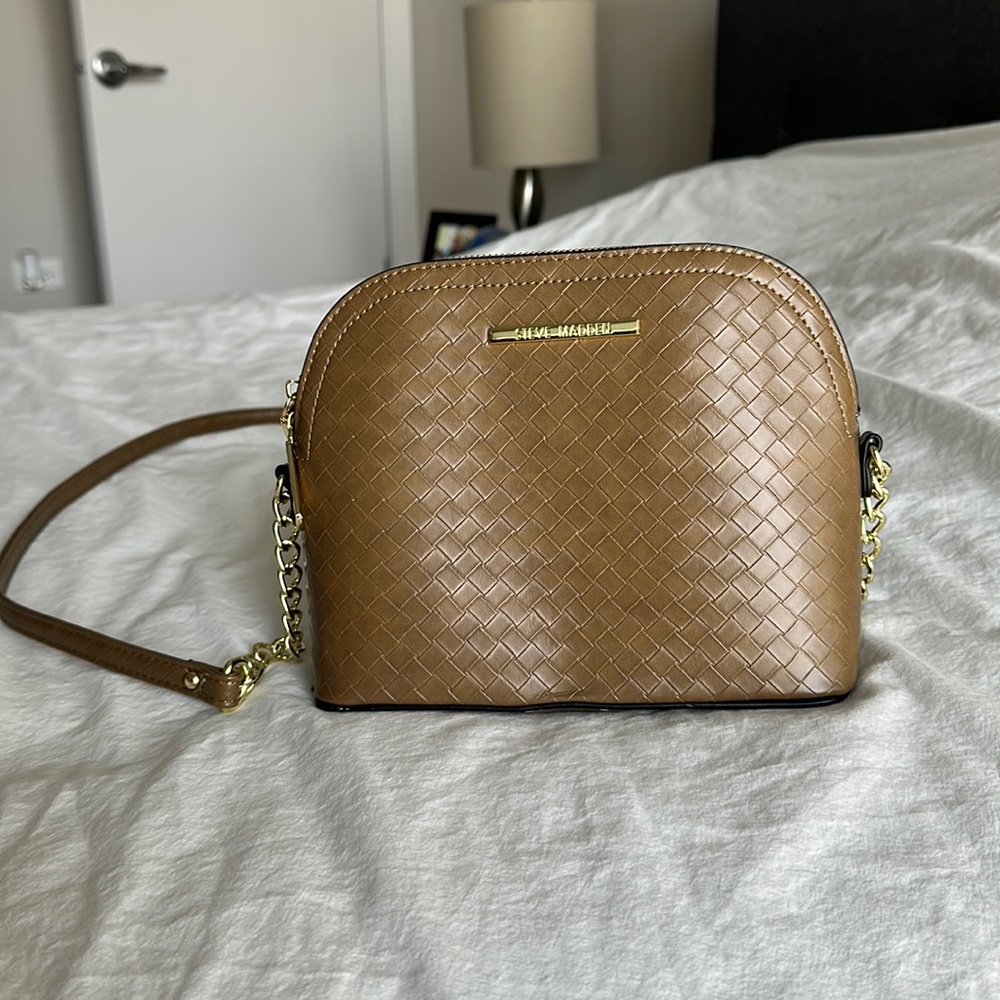 Steve Madden Tan/Brown Over The Shoulder Ourse with Gold Accents